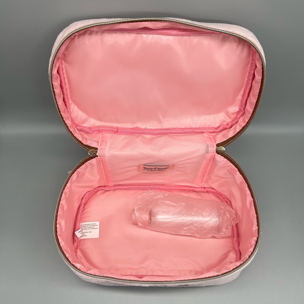 Juicy couture pink velour cosmetics bag - Picture 10 of 10
